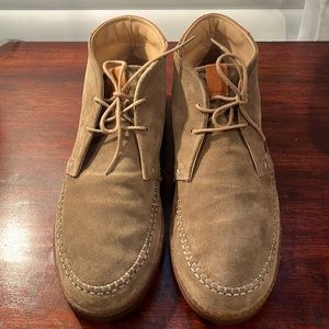 Suede and Leather Huckberry/ Lactae Hevea mens lace up chukka boots